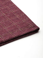 Checked Front-Open Blazer & Skirt Set