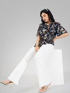 Nora Bootcut Trousers In White