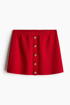 Button Detailed Top And Skirt Set