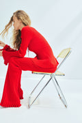 Rib-Knit Peplum Co-Ors Set