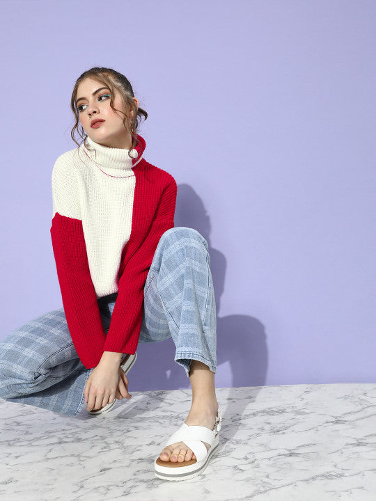 Kia Colourblocked Knitted Sweater