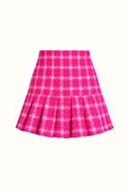 Pink Tweed Crop Jacket & Skirt Set