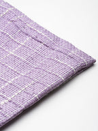 Lavender Checked Blazer & Skirt Set
