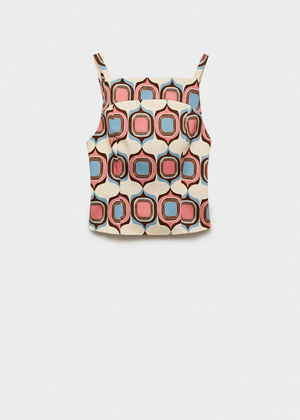 Printed Boat Neck Top And Skirt Co-Ord Set