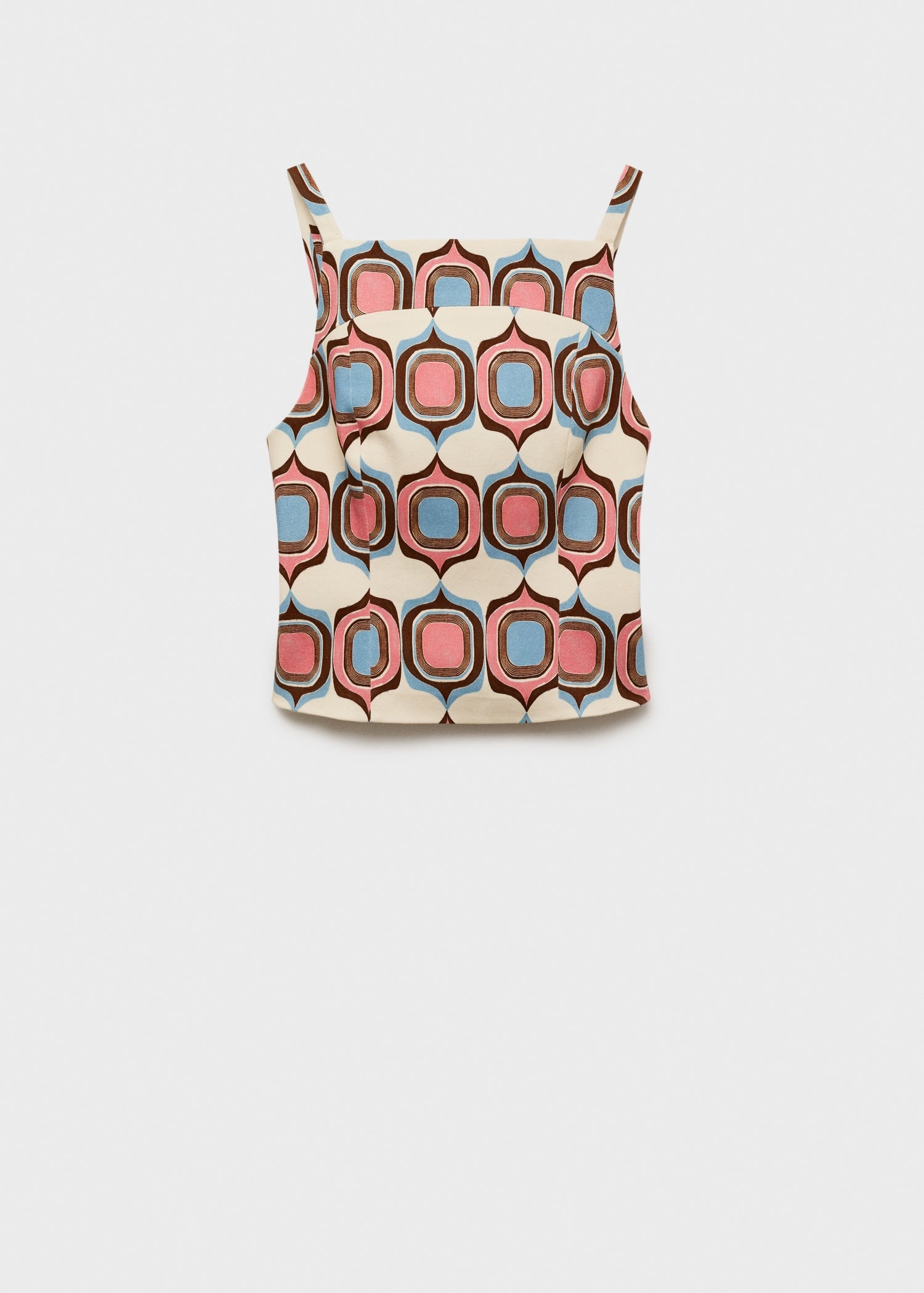 Printed Boat Neck Top And Skirt Co-Ord Set