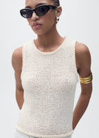 Cream Crochet Top