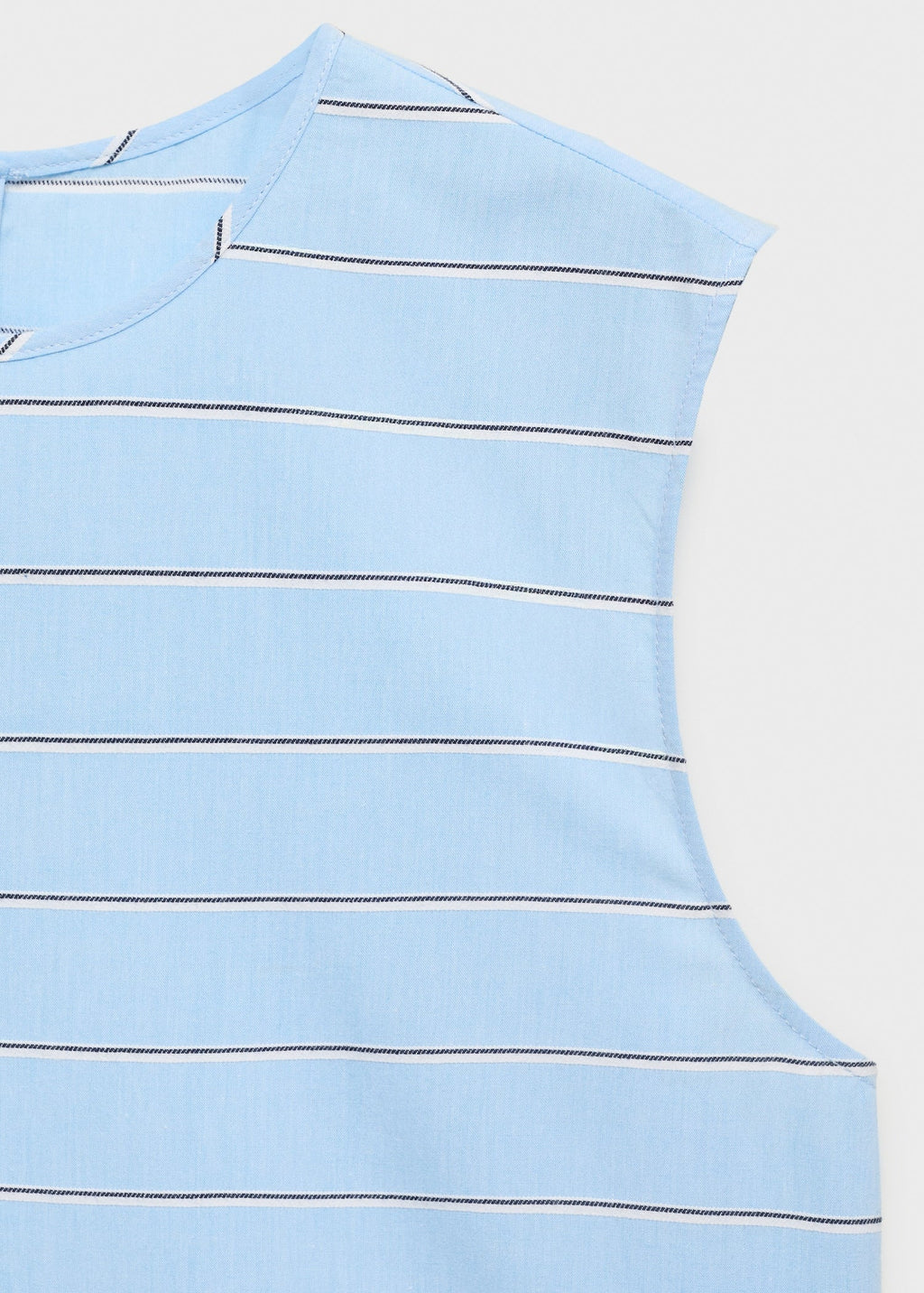 Blue Striped Top And Skirt Co-Ord Set
