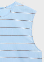 Blue Striped Top And Skirt Co-Ord Set