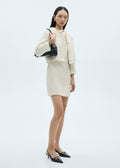 Cream Tweed Dress