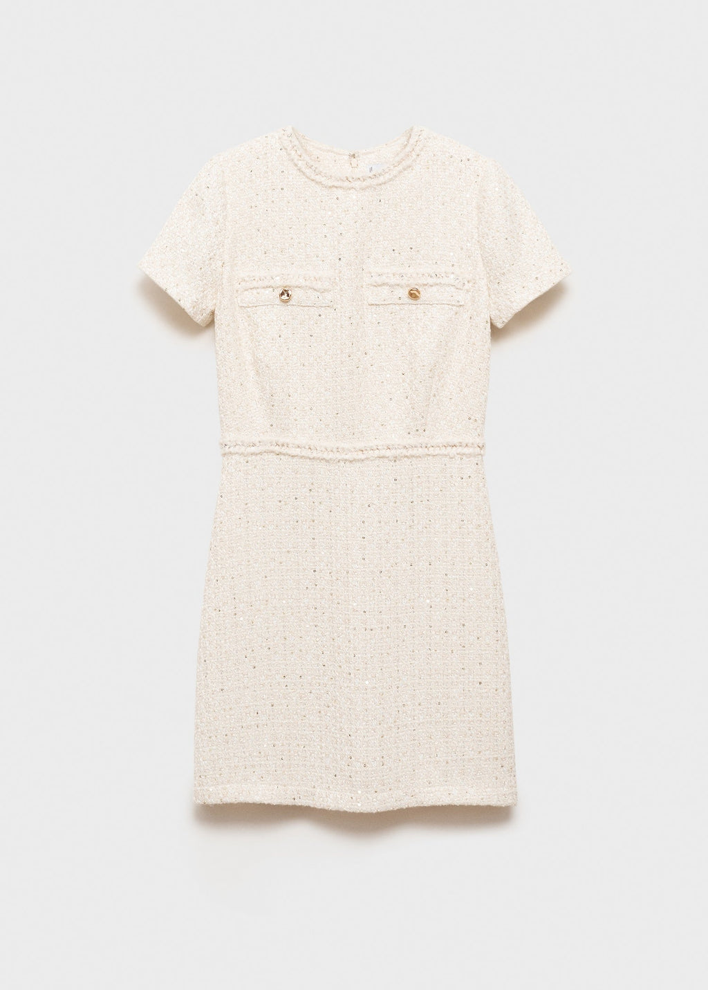 Cream Tweed Dress