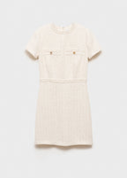 Cream Tweed Dress