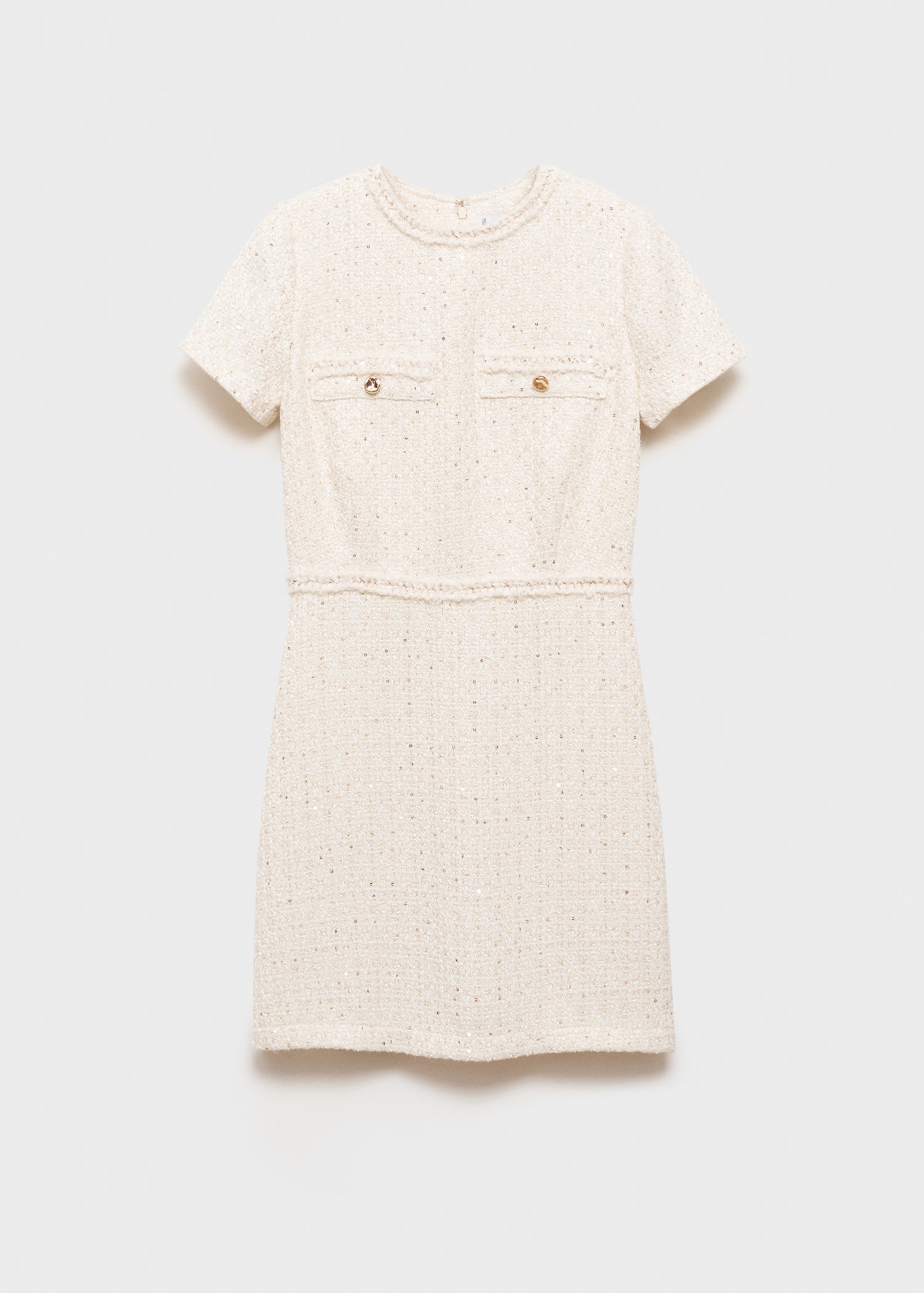 Cream Tweed Dress