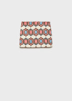Printed Boat Neck Top And Skirt Co-Ord Set