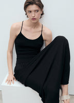 Cross Black Knitted Dress