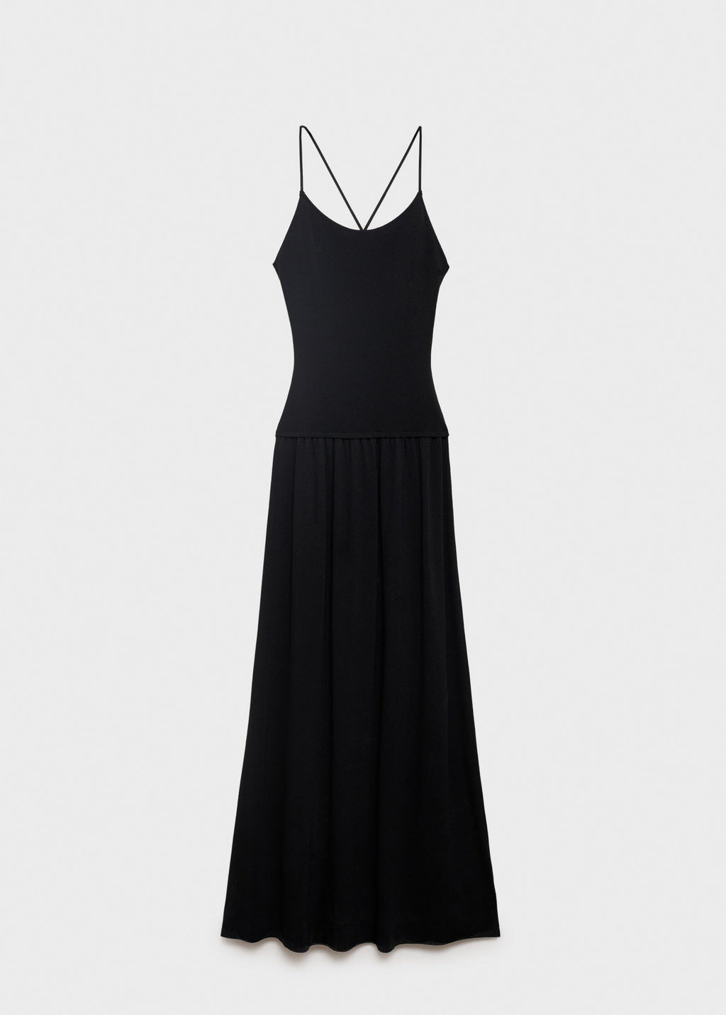 Cross Black Knitted Dress