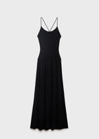 Cross Black Knitted Dress