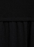 Cross Black Knitted Dress
