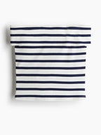 Stripped Cropped Rib-Knit Off-The-Shoulder Top