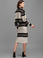 Sera Geometric Printed Top With Skirt