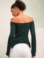 Off-Shoulder Twisted Bardot Top