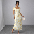 Buttercream Floral Bodycon Dress