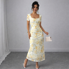 Buttercream Floral Bodycon Dress