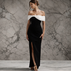 Celeste Contrast Evening Gown