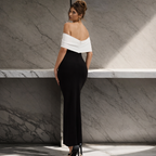 Celeste Contrast Evening Gown