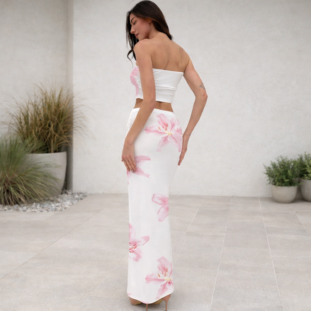 Tube Top & Maxi Skirt Co Ord Set