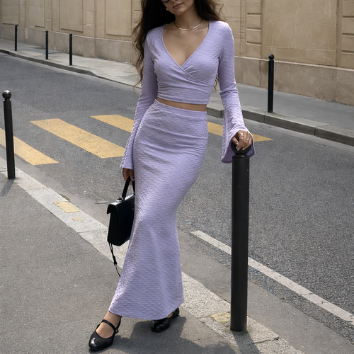 Amethyst Silhouette Top & Skirt Co-Ord Set