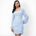 Cloudlight Square-Neck Mini Dress