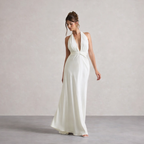 Ivory Halter Goddess Gown
