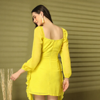 Lemon Bloom Ruffle Dress