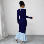 Poised Two-Tone Mermaid Dress