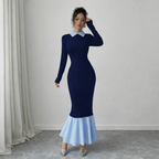 Poised Two-Tone Mermaid Dress