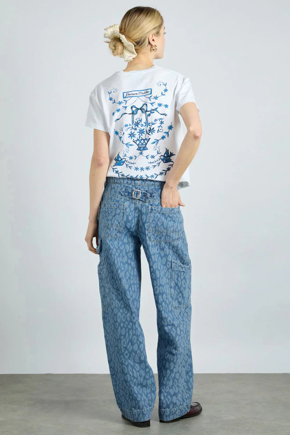 Leopard Laser Denim Pants