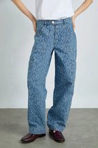 Leopard Laser Denim Pants