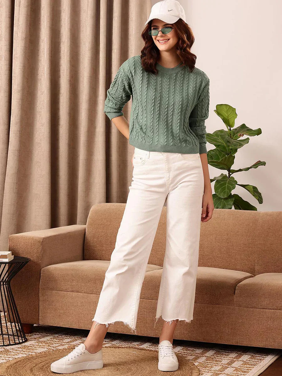 Green Knitted Sweater