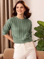 Green Knitted Sweater
