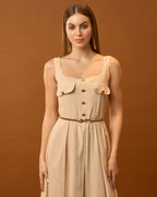 Moon Belted Buttoned Down Dress