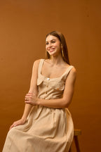 Moon Belted Buttoned Down Dress