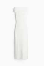 Ribbed Off-The-Shoulder Dress
