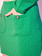 Self Design Coat and Skirt Pair