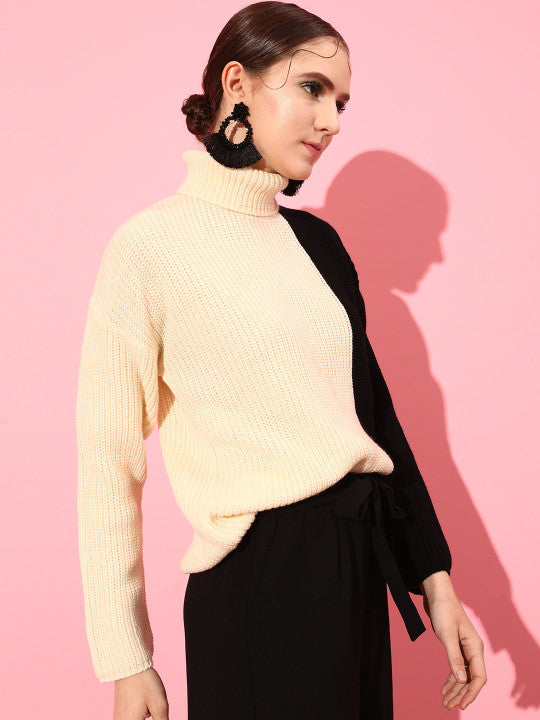 Kia Colourblocked Knitted Sweater