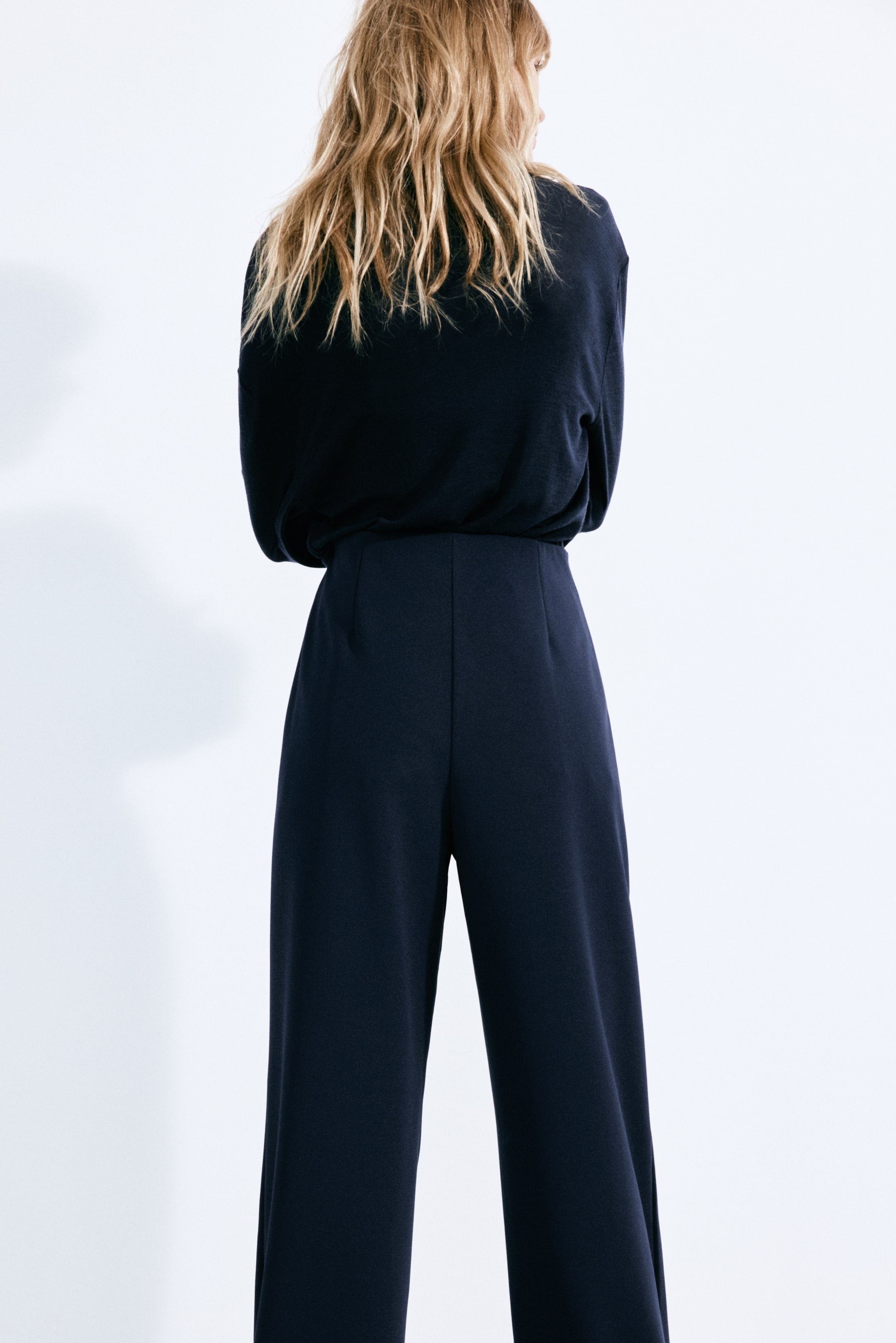 Navy Jersey Trousers