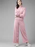 High neck Pink Co-ord Set
