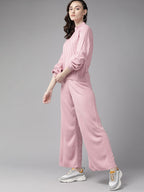 High neck Pink Co-ord Set