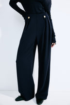Navy Jersey Trousers