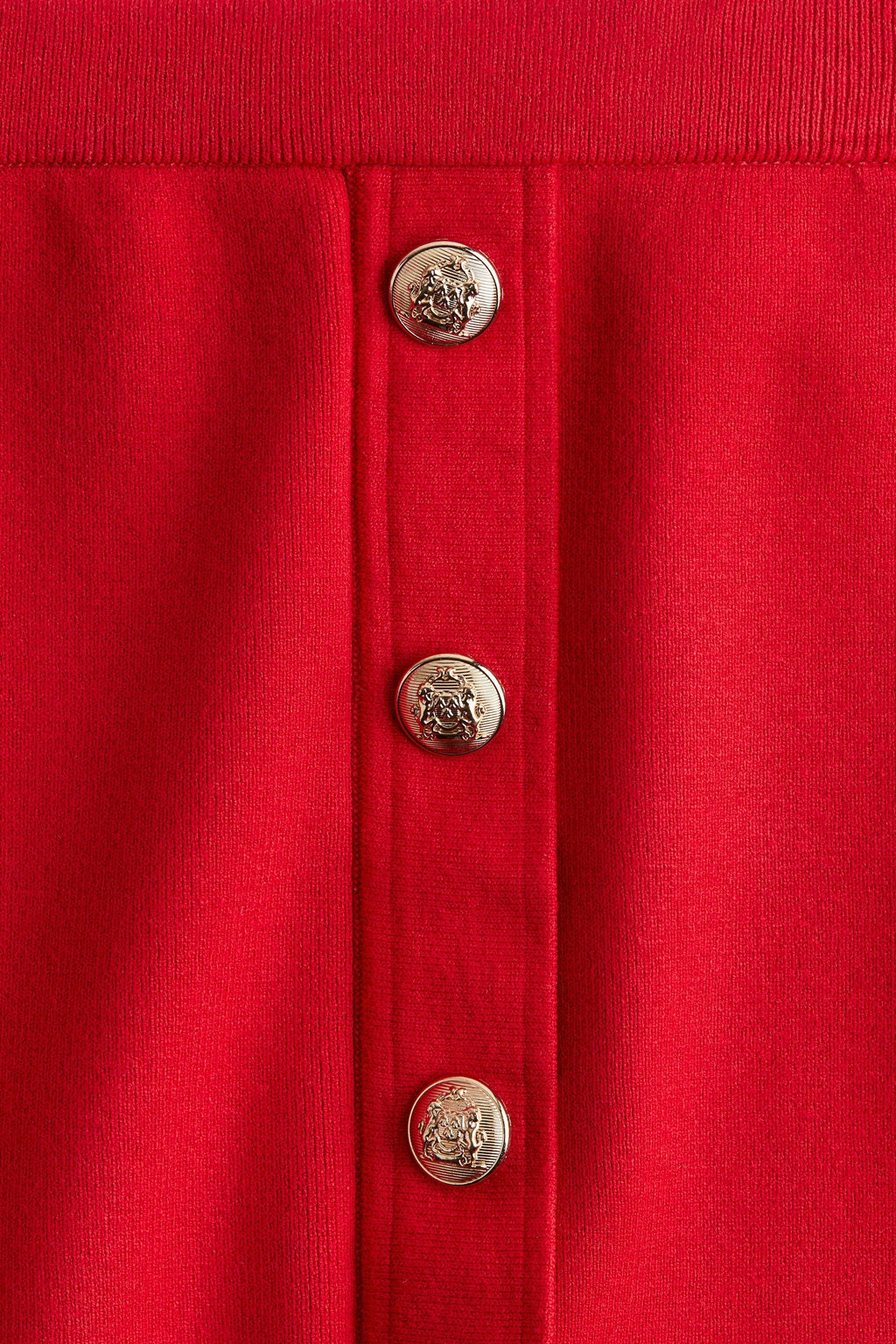 Button Detailed Top And Skirt Set