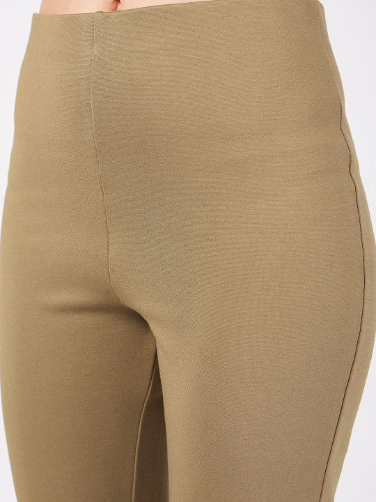 Nora Bootcut Trousers In Beige